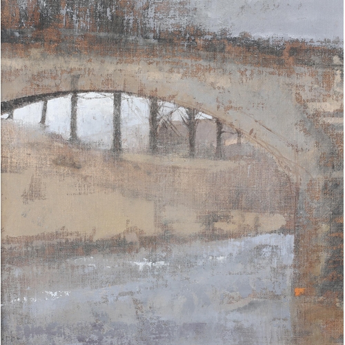 26 - ARR Peter BEESON (b 1956), Bridge, Kettlewell, oil on artist's board, initialed to lower left, 35cm ... 