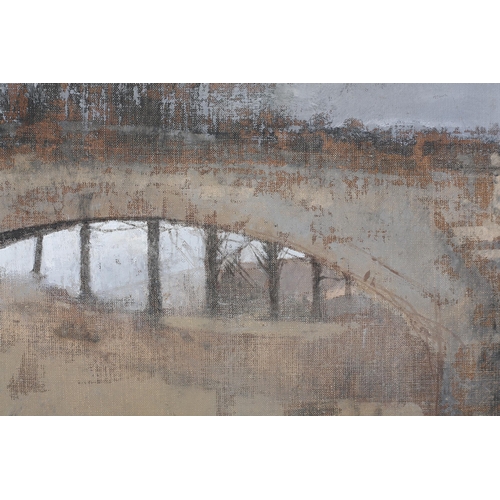 26 - ARR Peter BEESON (b 1956), Bridge, Kettlewell, oil on artist's board, initialed to lower left, 35cm ... 