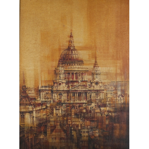 95 - ARR Eric Mason (b 1912), St Paul's Cathedral, London, oil on canvas, signed verso, Guildhall Art Gal... 