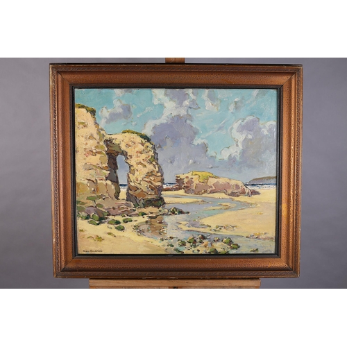 18 - Hurst Balmford (1871-1950), The Beach Portreath, oil on artist's board, signed to lower left, 46cm x... 