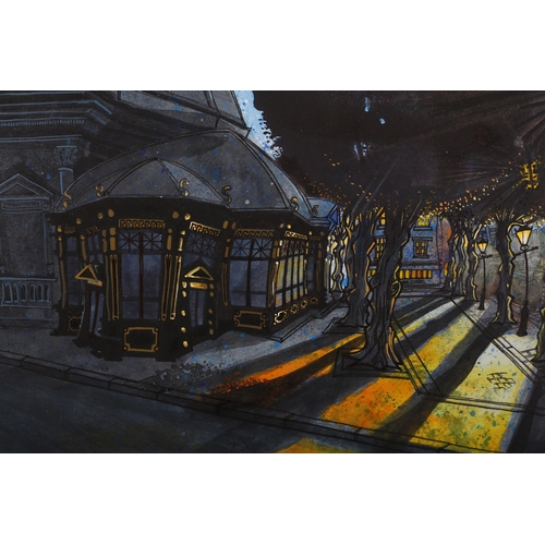 86 - ARR Alister Colley (b 1976), Pump Room Museum III - Harrogate Study at Night, acrylic and ink on pap... 