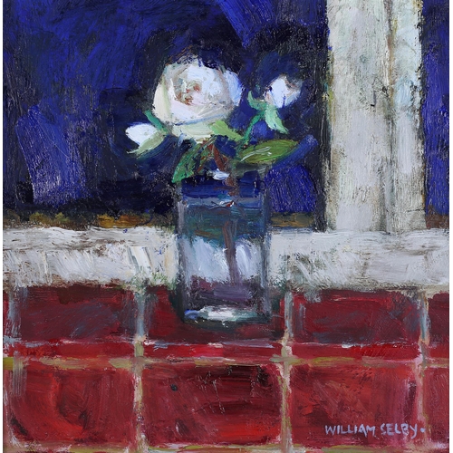 33 - ARR William Selby RWS RSW ROI NEAC (b 1933), Kitchen Rose, mixed media on canvas, signed to lower ri... 