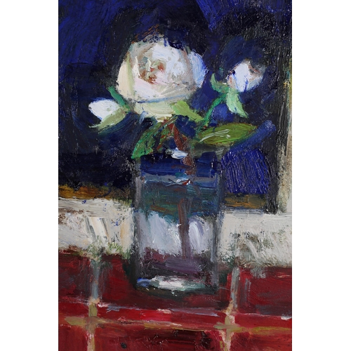 33 - ARR William Selby RWS RSW ROI NEAC (b 1933), Kitchen Rose, mixed media on canvas, signed to lower ri... 