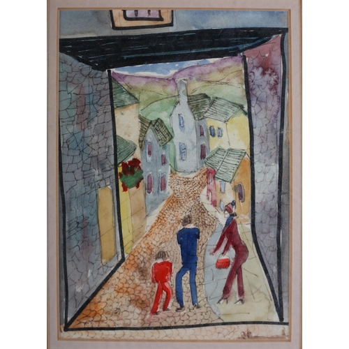 58 - ARR Lois Bygrave (1915-1996), Dales Street scene, mixed media, signed, titled and dated 1984 verso, ... 