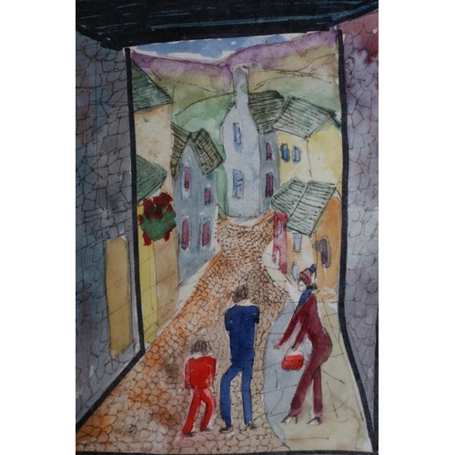 58 - ARR Lois Bygrave (1915-1996), Dales Street scene, mixed media, signed, titled and dated 1984 verso, ... 