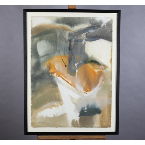 71 - ARR Willy Tirr (1915-1991), Abstract in grey and umber, watercolour, signed to lower right, 77cm x 5... 