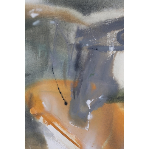 71 - ARR Willy Tirr (1915-1991), Abstract in grey and umber, watercolour, signed to lower right, 77cm x 5... 