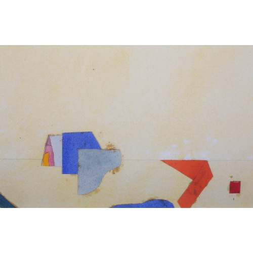 72 - ARR Gary Wragg (b1946), 'Composition #32-November 1968', watercolour and collage, signed and dated v... 