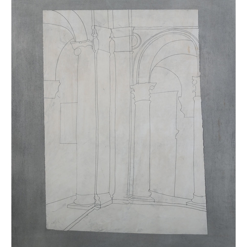 117 - ARR After Ben Nicholson (1894-1982), 'May 1962 (Urbino-footsteps in the dust)', print, 63cm x 48.5cm... 