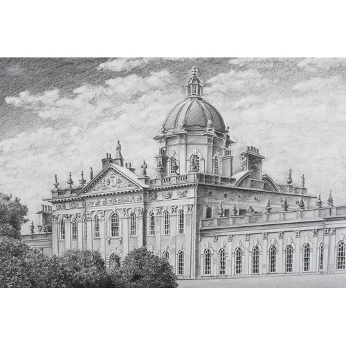 97 - ARR Rayford James Holroyd (b 1978),  Castle Howard, pencil drawing, signed and dated (20)04 to lower... 