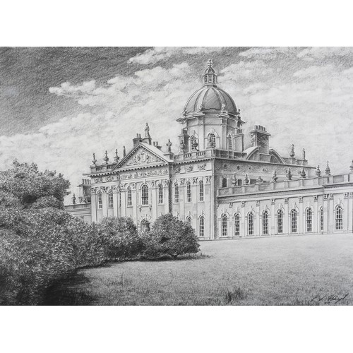 97 - ARR Rayford James Holroyd (b 1978),  Castle Howard, pencil drawing, signed and dated (20)04 to lower... 