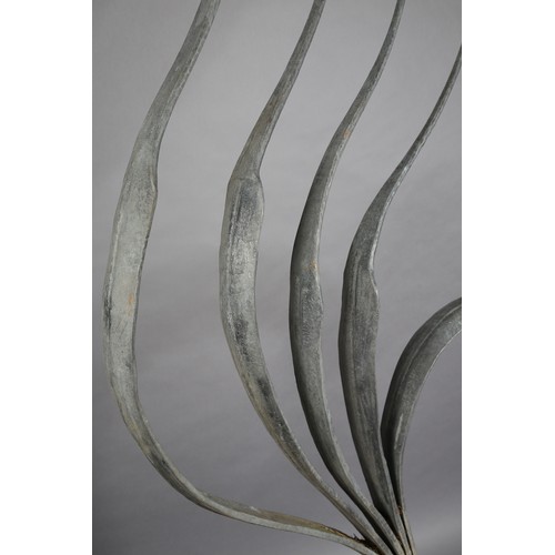 10 - ARR Helen Sinclair (b 1954), Leaf forms, bronze, garden sculpture, 98cm wide at base x 193cm high