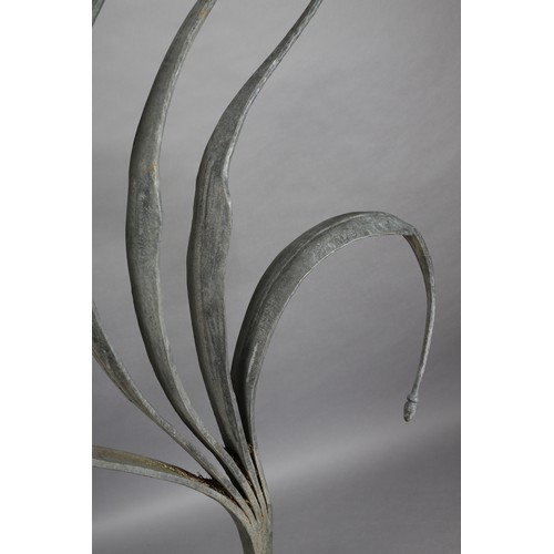 10 - ARR Helen Sinclair (b 1954), Leaf forms, bronze, garden sculpture, 98cm wide at base x 193cm high