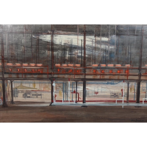 47 - ARR Druie Bowett (1924-1998), Glass Bulbs, Harworth, factory interior, oil on canvas, signed and dat... 