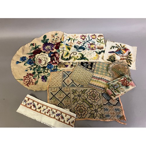 206 - 18th and 19th century needlework samplers and embroideries: the first, a European stitch sampler sho... 