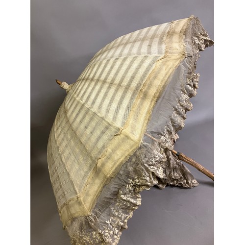 79 - Two Edwardian fabric parasols (Shipping category F)