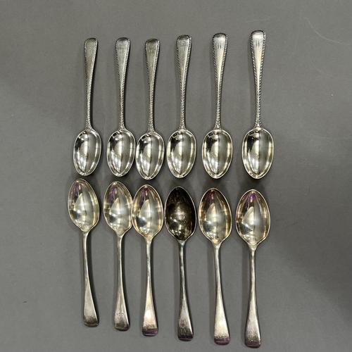 404 - A set of six Victorian silver teaspoons, London 1898 for Josiah Williams & Co in gadroon edged Hanov... 