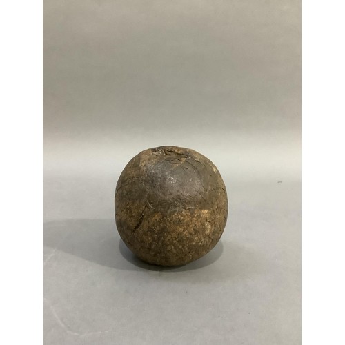 77 - A 19th century French wooden boule, approximately 9cm