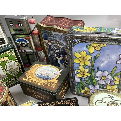 105 - A collection of modern printed tins