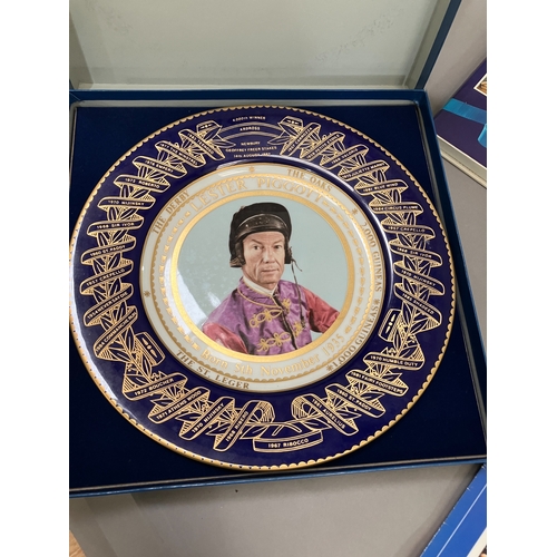 134 - A Royal Worcester Classics plate to commemorate the career of Lester Piggot on the occasion of his r... 