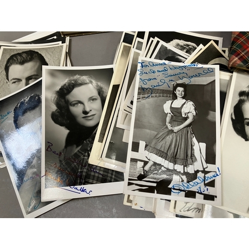 256 - Three autograph books including Dorothy Lamour, Katherine Hepburn, Margaret Lockwood, Bela Lugosi an... 