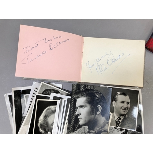 256 - Three autograph books including Dorothy Lamour, Katherine Hepburn, Margaret Lockwood, Bela Lugosi an... 