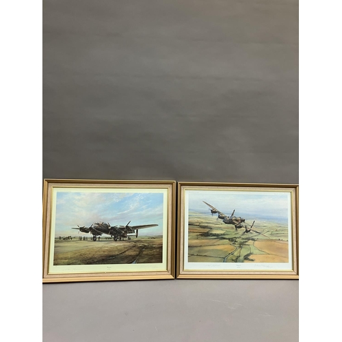 216 - Two RAF colour prints after Robert Taylor, 'Crewing Up' signed in pencil to the margin 636/859 and a... 