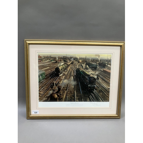 220 - By and after Terrence Cuneo, Clapham Junction, limited edition colour print 791/850, signed in penci... 