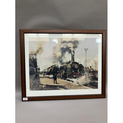 219 - By and after Terence Cuneo, colour print, limited edition 196/850, numbered and signed in pencil to ... 