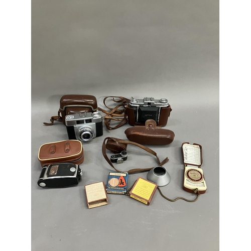 242 - Cameras including Zeiss Icon Nettar SLR with carry case, a Zeiss Icon Calora SLR with carry case wit... 