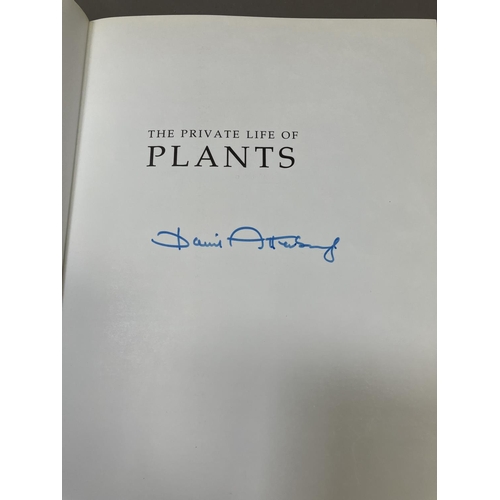 283 - Five books signed by the authors to include: The Private Life of Plants by David Attenborough 1995, ... 