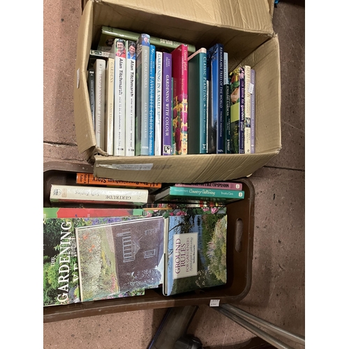 137 - A collection of gardening reference books in two boxes