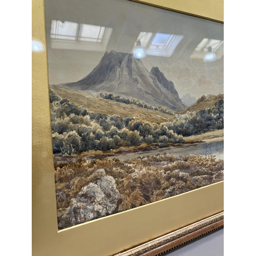 214 - A late 19th century watercolour of a Lakeland scene, unsigned, 24.5cm x 54.5cm