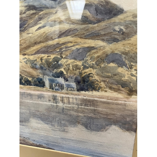 214 - A late 19th century watercolour of a Lakeland scene, unsigned, 24.5cm x 54.5cm