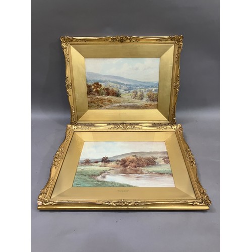 296 - E.H.Martyn, Morning Arundel and Cumberland, watercolour, a pair title and attribution to the gilt sl... 