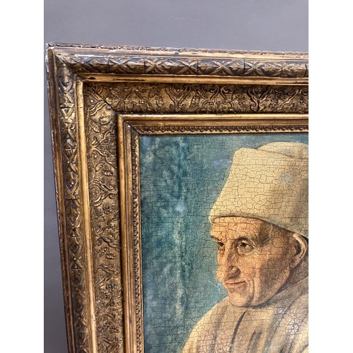 478 - Print on canvas, a portrait on canvas, Lippi Ritratto Di Vecchio together with John Exley 2012, In T... 