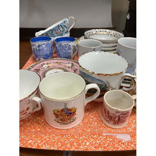 347 - Various 19th century cabinet cups and saucers