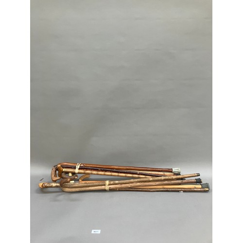 70 - A collection of twelve walking sticks