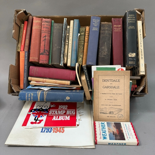 153 - A box of books including The Observer's Book of Weather with dust jacket, two Ward Lock books - The ... 