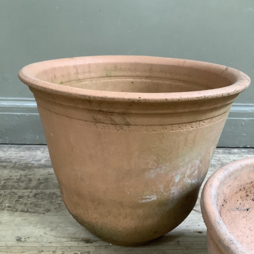 50 - A Yorkshire Flowerpot Company terracotta plant pot, another pot and a further terracotta pot (unname... 