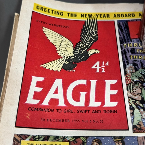 64 - A quantity of Eagle comics dating from January to December 1954, 1955, 1956, 1957, 1958, 1959, 1960,... 