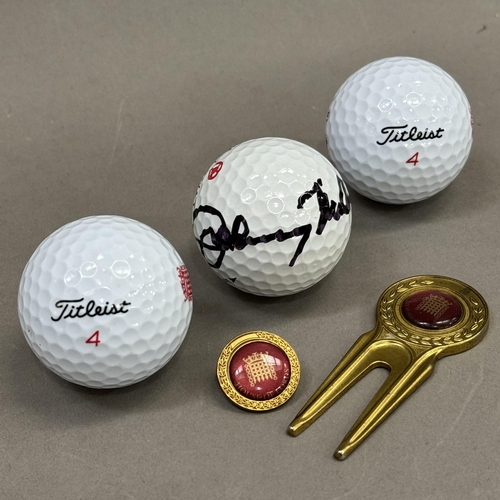 309 - Two House of Lords commemorative golf balls together with ball marker and divot repair tool with Hou... 