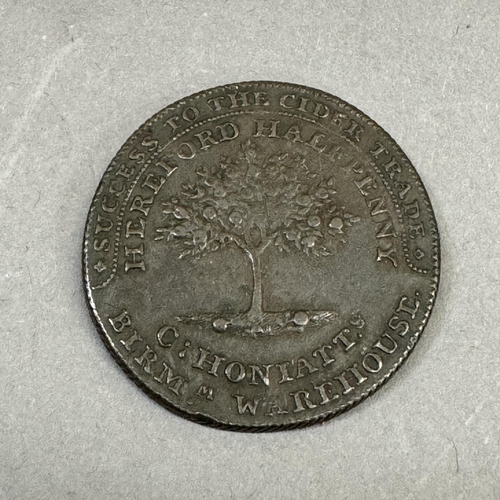 317 - Hereford 18th century trade token - C Honiatt, half penny 1794