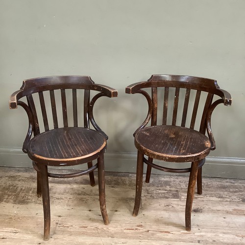 65 - A pair of bentwood armchairs of European design