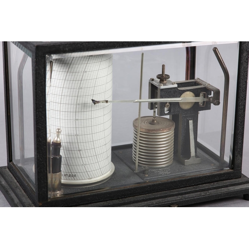 230 - A MICRO-BAROGRAPH BY SHORT & MASON c1935, no B846 in five light black painted metal case with bevele... 