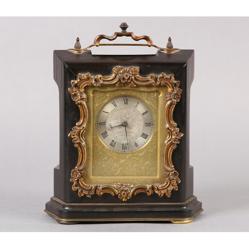 227 - A VICTORIAN DESK TIME PIECE BY THOMAS COLE LONDON, eight day movement, signed to the silvered engine... 