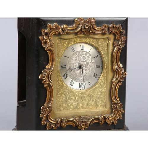 227 - A VICTORIAN DESK TIME PIECE BY THOMAS COLE LONDON, eight day movement, signed to the silvered engine... 