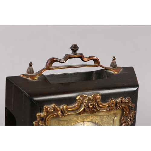 227 - A VICTORIAN DESK TIME PIECE BY THOMAS COLE LONDON, eight day movement, signed to the silvered engine... 