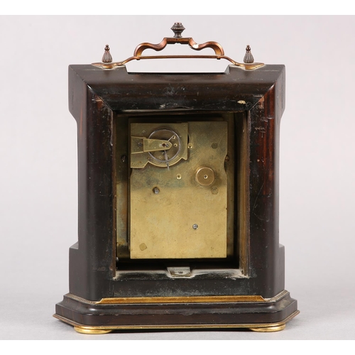 227 - A VICTORIAN DESK TIME PIECE BY THOMAS COLE LONDON, eight day movement, signed to the silvered engine... 