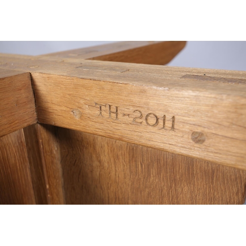 459 - TREVOR HUTCHINSON 'SQUIRRELMAN', an oak octagonal dining table on a cruciform pedestal and platform ... 